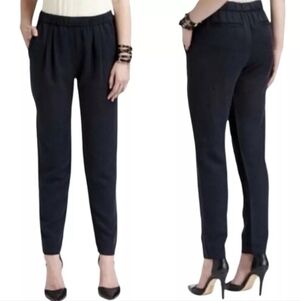 CAbi Washed Black Bianca Pleated Pull-On Drawstring Pants - Size Medium